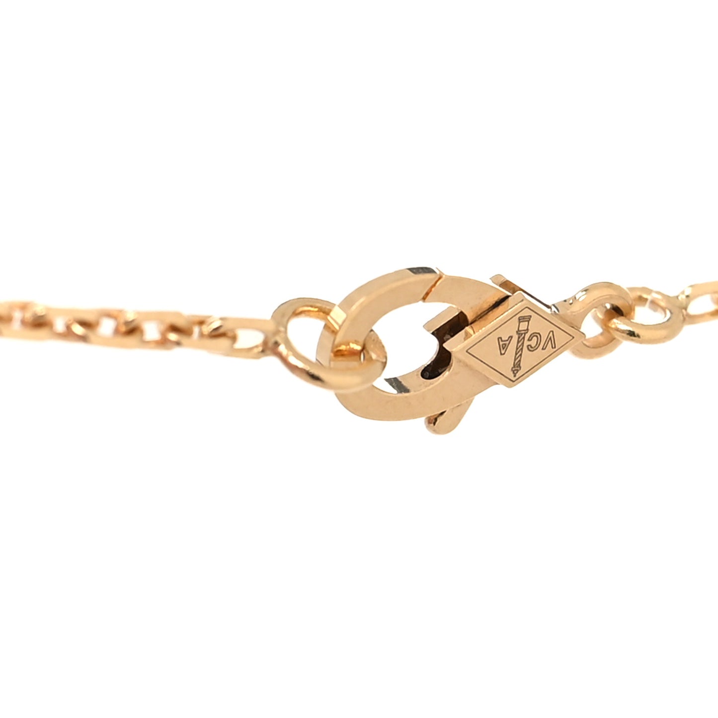 18K Yellow Gold Carnelian Magic Alhambra Long Necklace