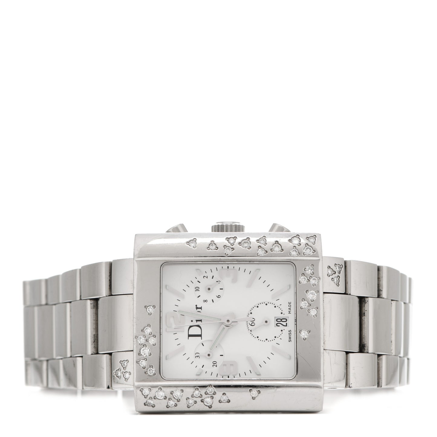 Stainless Steel Diamond 31mm Riva Chronograph Quartz Watch