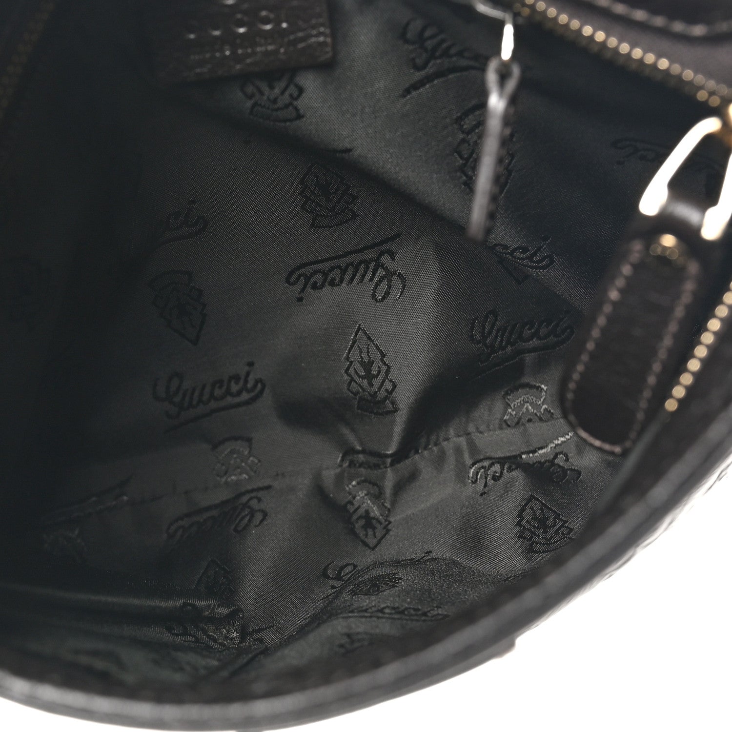 Gucci Guccissima Small Flat Messenger Bag Dark Brown 5 of 10