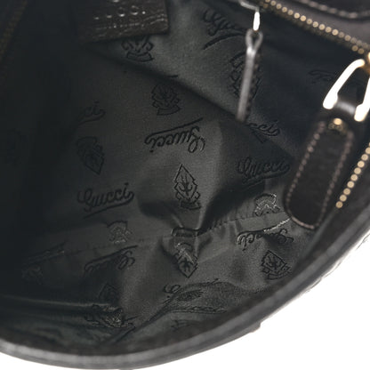 Gucci Guccissima Small Flat Messenger Bag Dark Brown 5 of 10