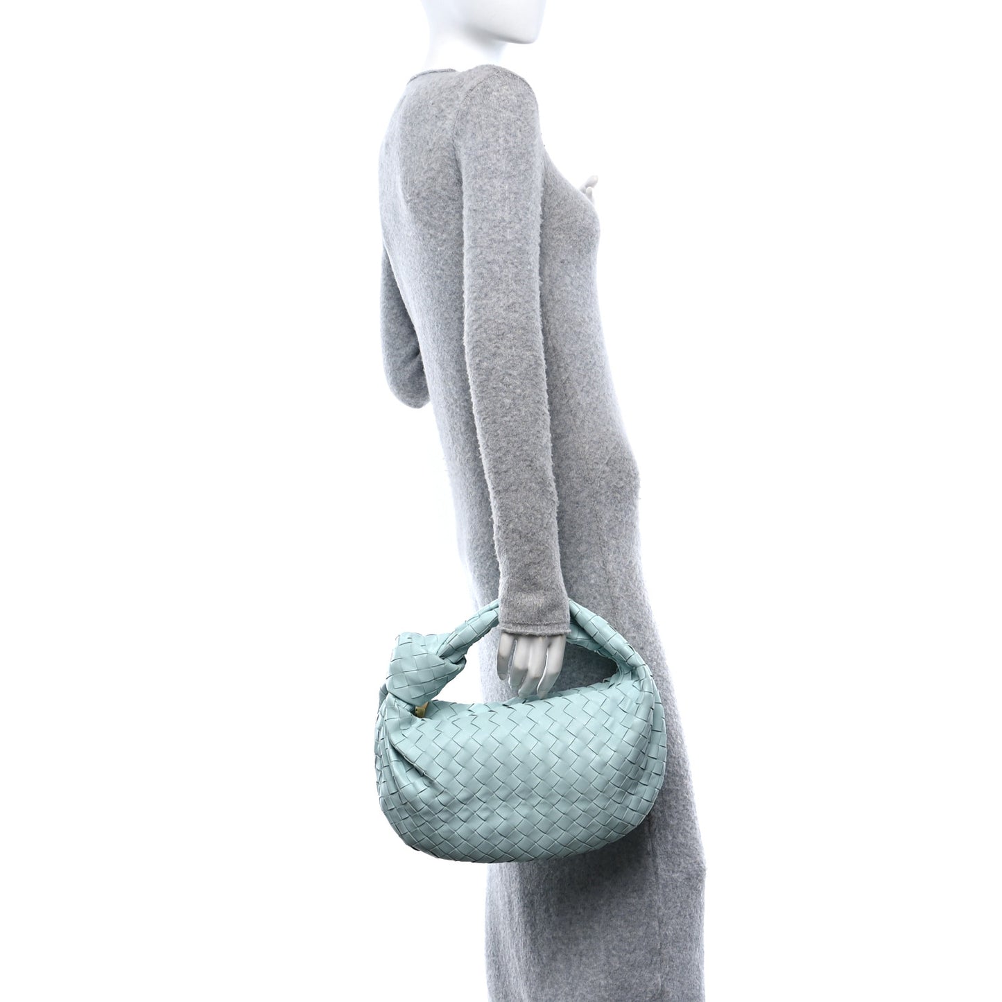 Nappa Intrecciato Teen Jodie Hobo Teal Washed