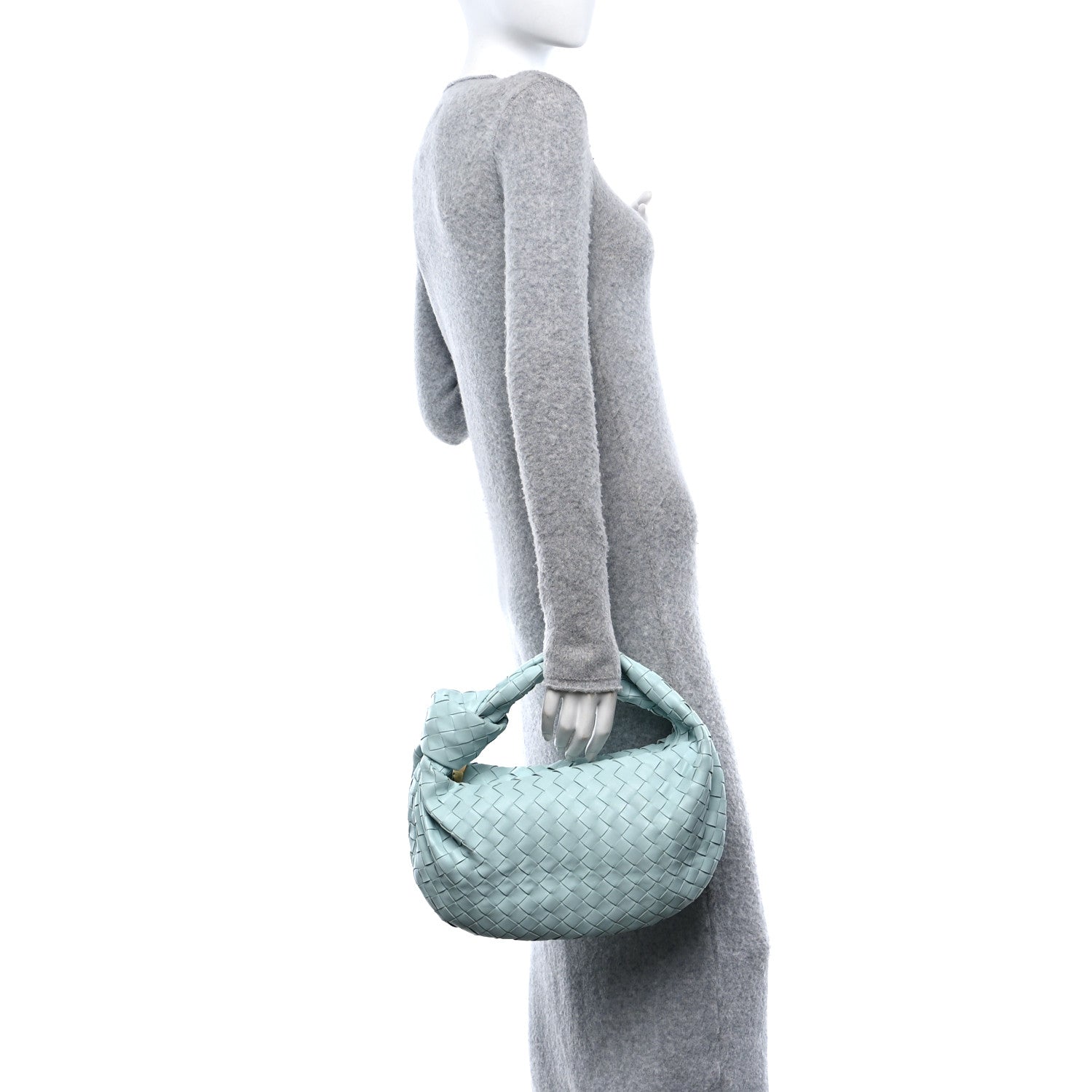 Bottega Veneta Nappa Intrecciato Teen Jodie Hobo Teal Washed 2 of 11