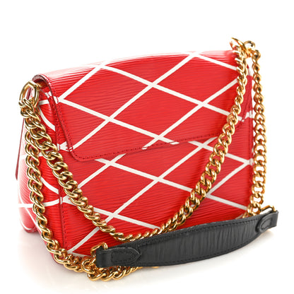 Louis Vuitton Epi Malletage Twist Shoulder Bag PM Rouge 3 of 13