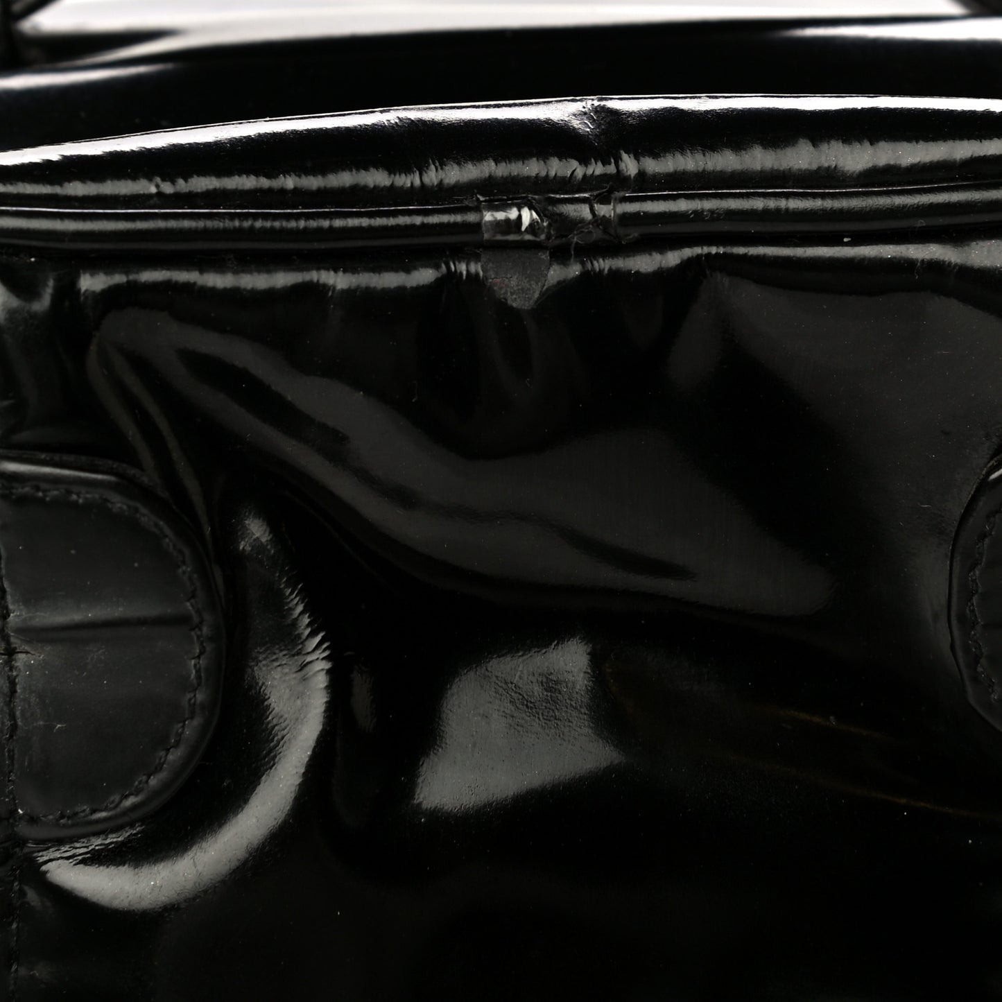 Patent Vanity Cosmetic Case Black