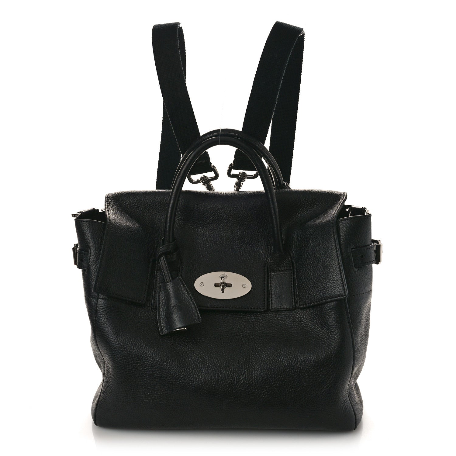 Mulberry Natural Leather Cara Delevingne Convertible Satchel Black 1 of 9