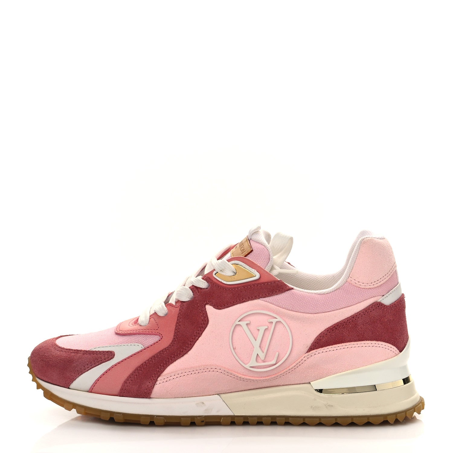 Louis Vuitton Suede Calfskin Run Away Sneakers 38.5 Pink 1 of 9