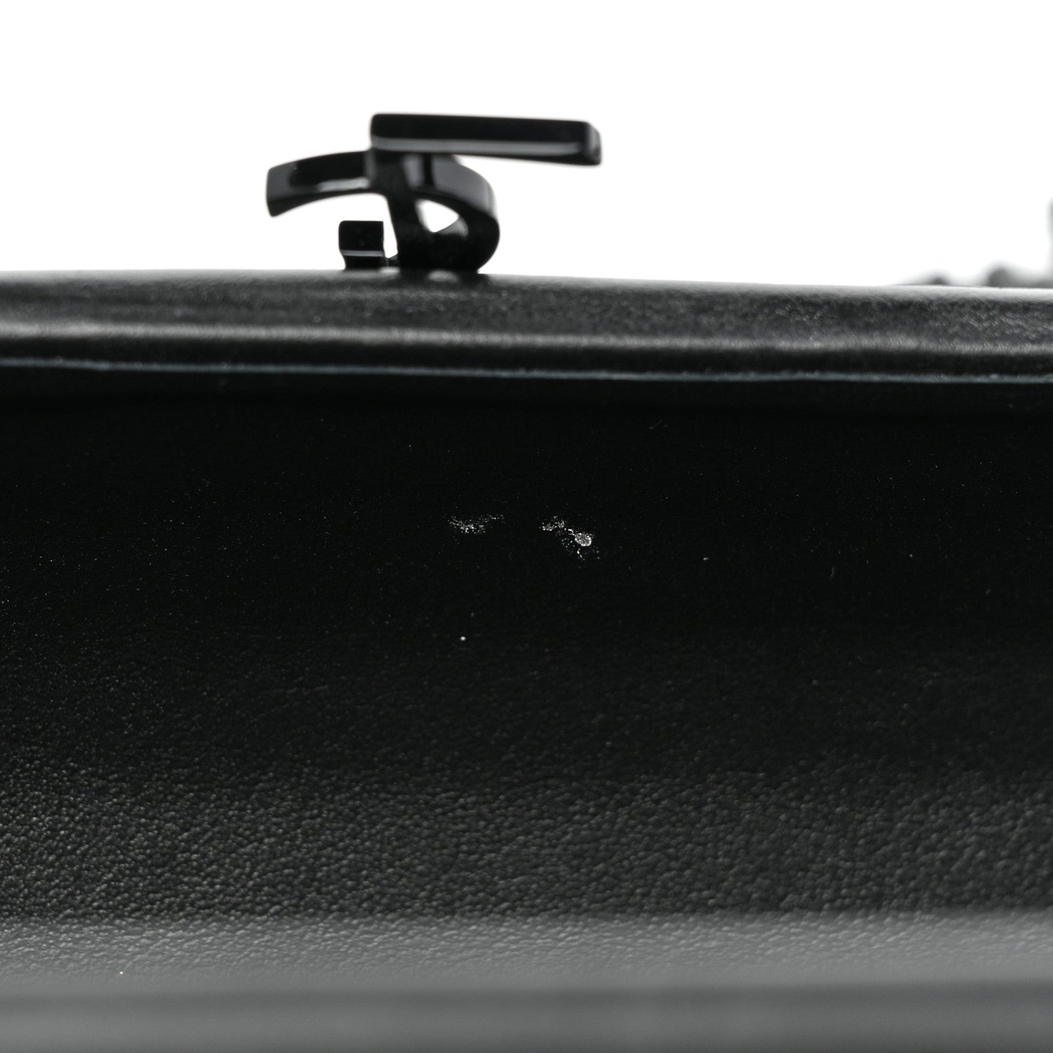 Saint Laurent Ribbed Plexiglass Lambskin Fringe Monogram Opium Box Bag Black 9 of 10
