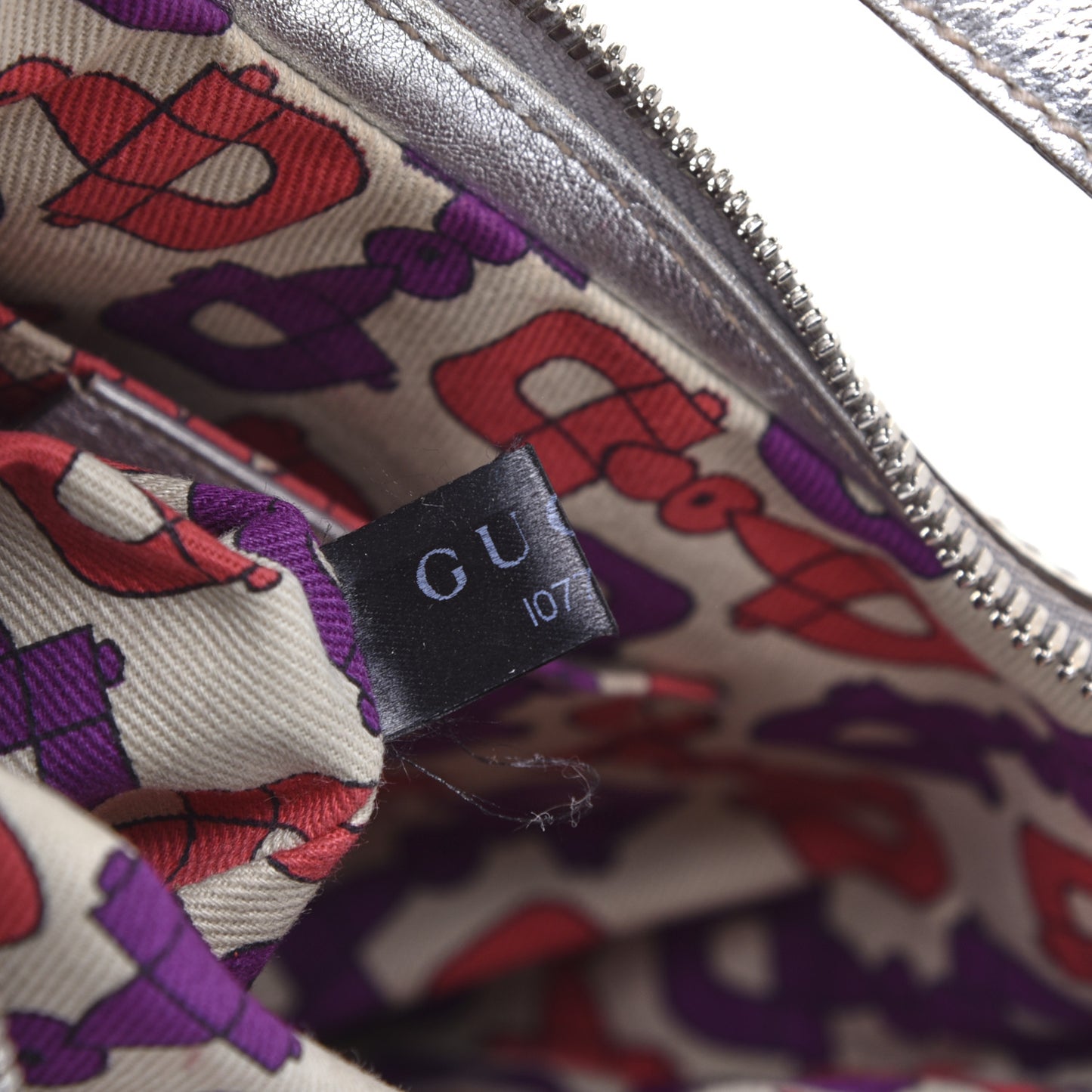 Guccissima Small Princy Hobo Silver