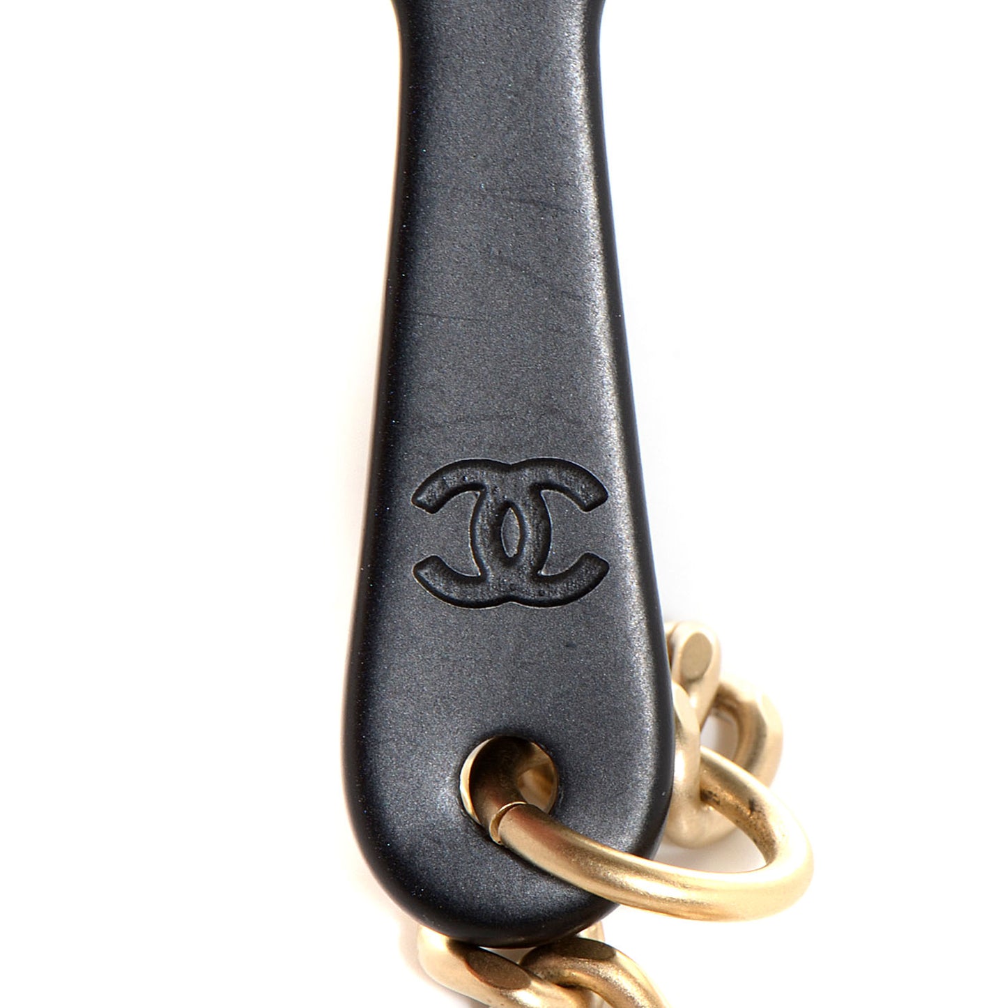 Lambskin Quilted CC Mirror Charm Black