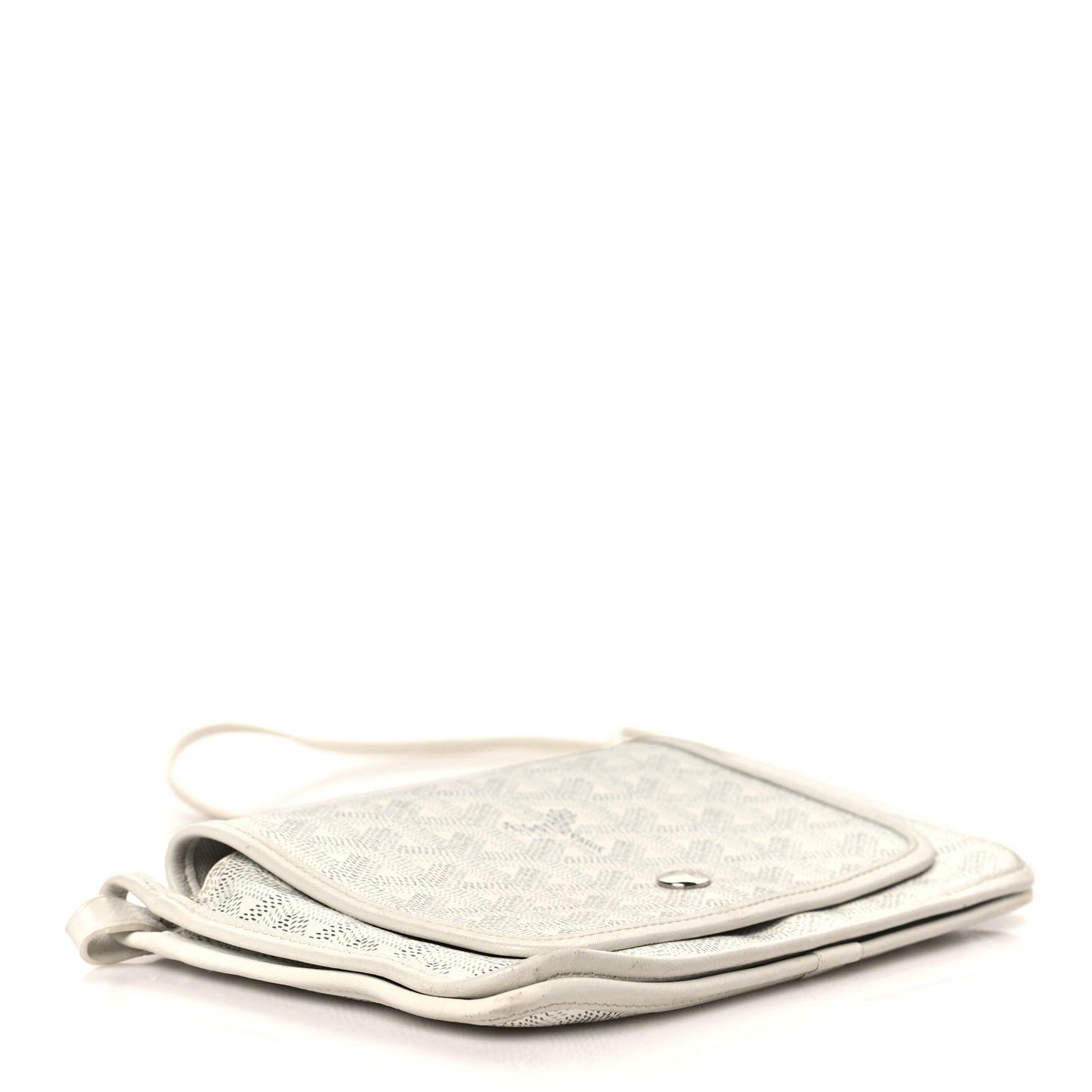 Goyardine Plumet Wallet Clutch White