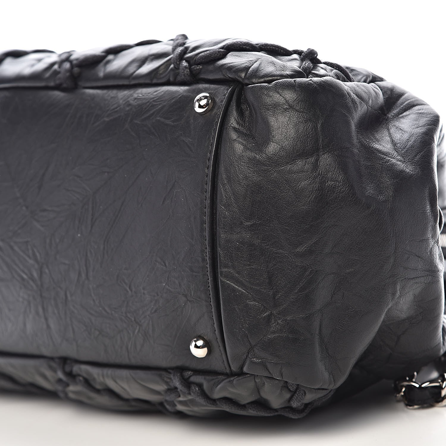 Chanel Calfskin Ultra Stitch Bowler Black 10 of 11