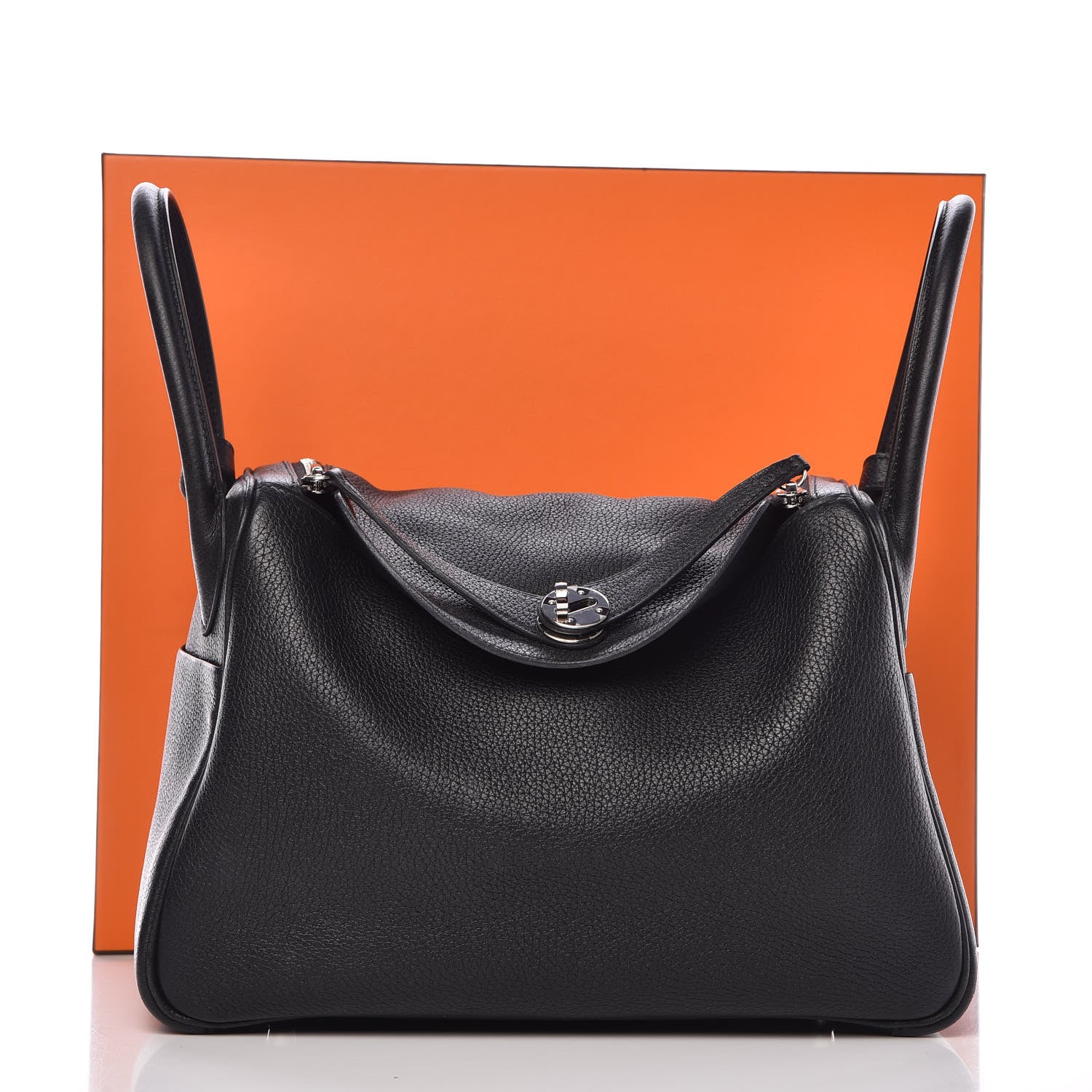 Hermes Taurillon Clemence Lindy 30 Black 12 of 12