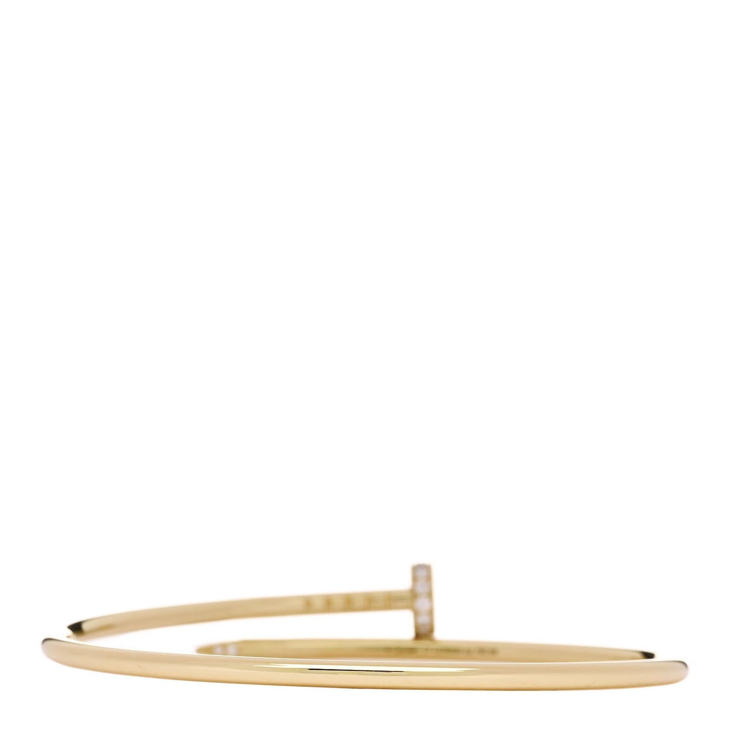 18K Yellow Gold Diamond Small Juste Un Clou Bracelet 16