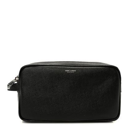 Saint Laurent Grain De Poudre Toiletry Case Black 1 of 10