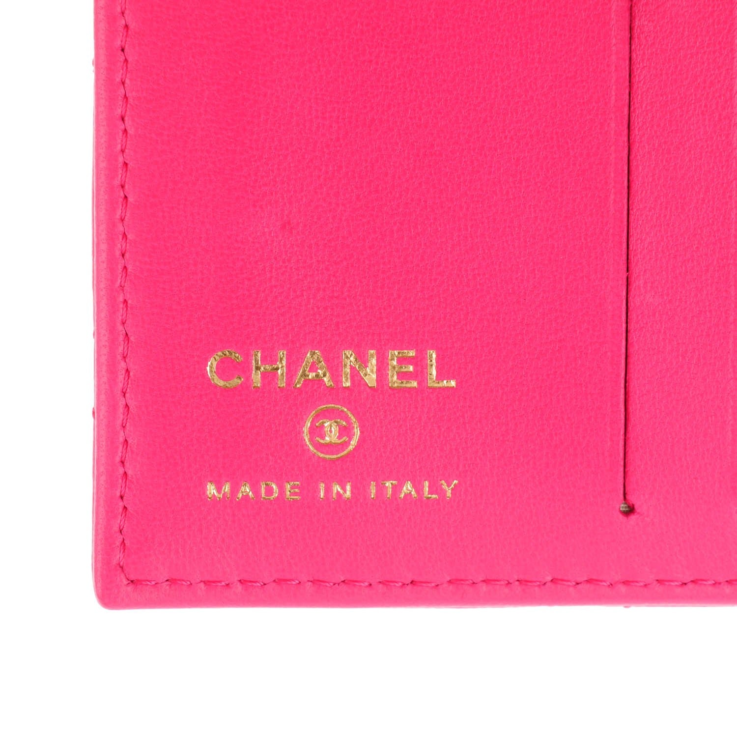 Chanel Lambskin Quilted Card Holder Wallet Fuchsia 6 of 8