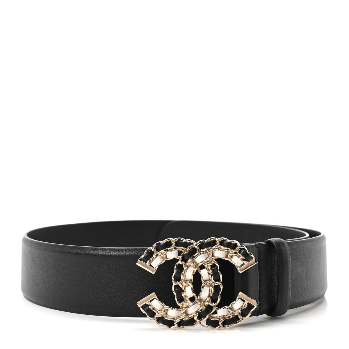Chanel Calfskin CC Chain Belt 80 32 Black 1 of 7