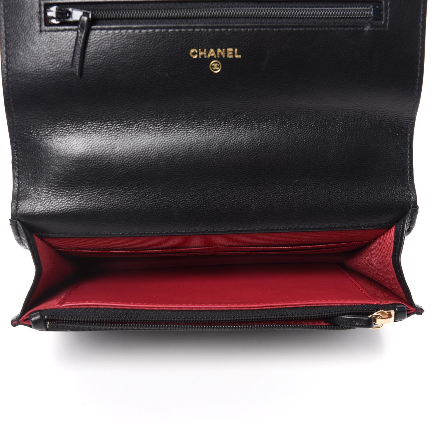 Chanel Goatskin Quilted Chanel 19 Wallet On Chain WOC Black 5 of 14