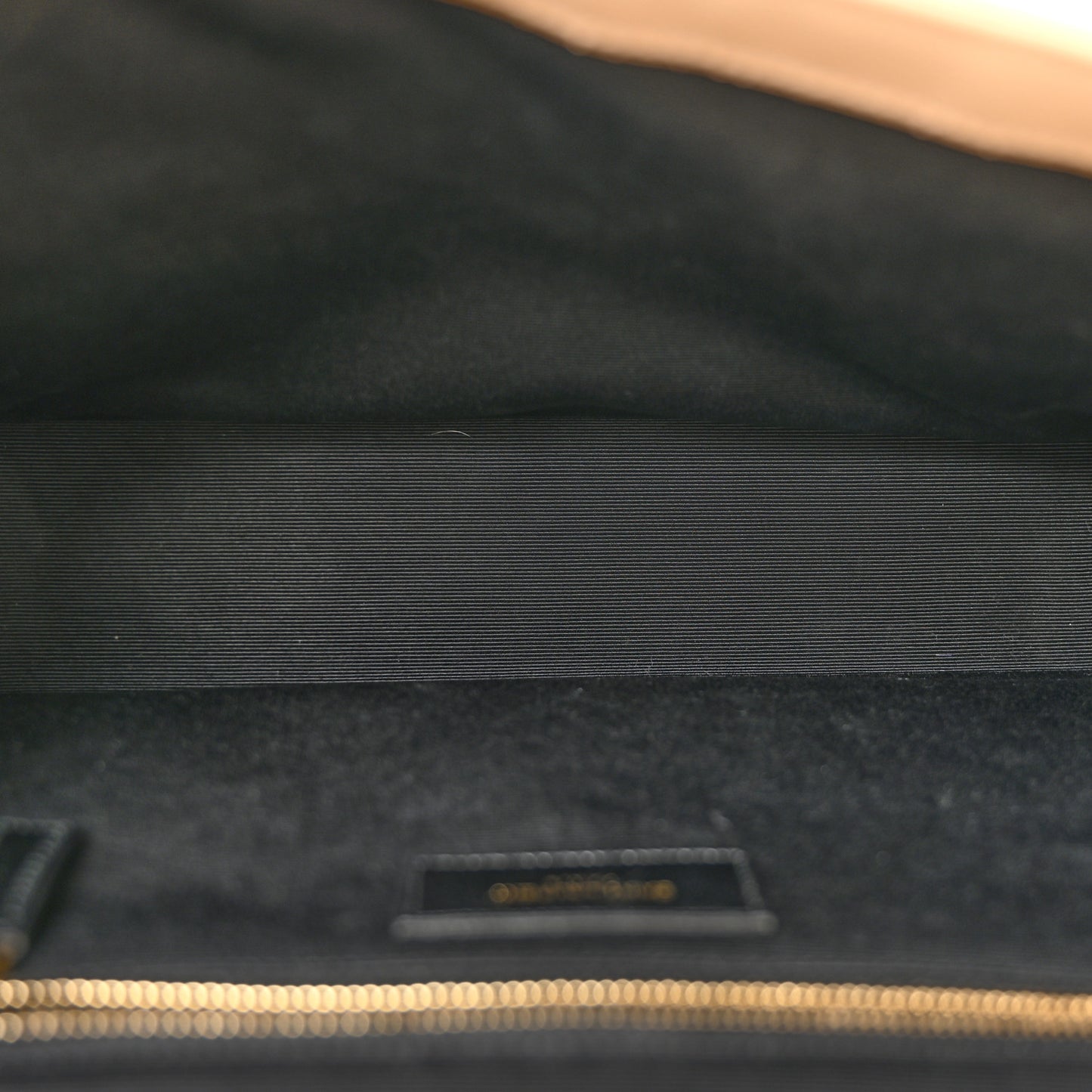 Grain De Poudre Matelasse Chevron Large Monogram Satchel Dark Beige