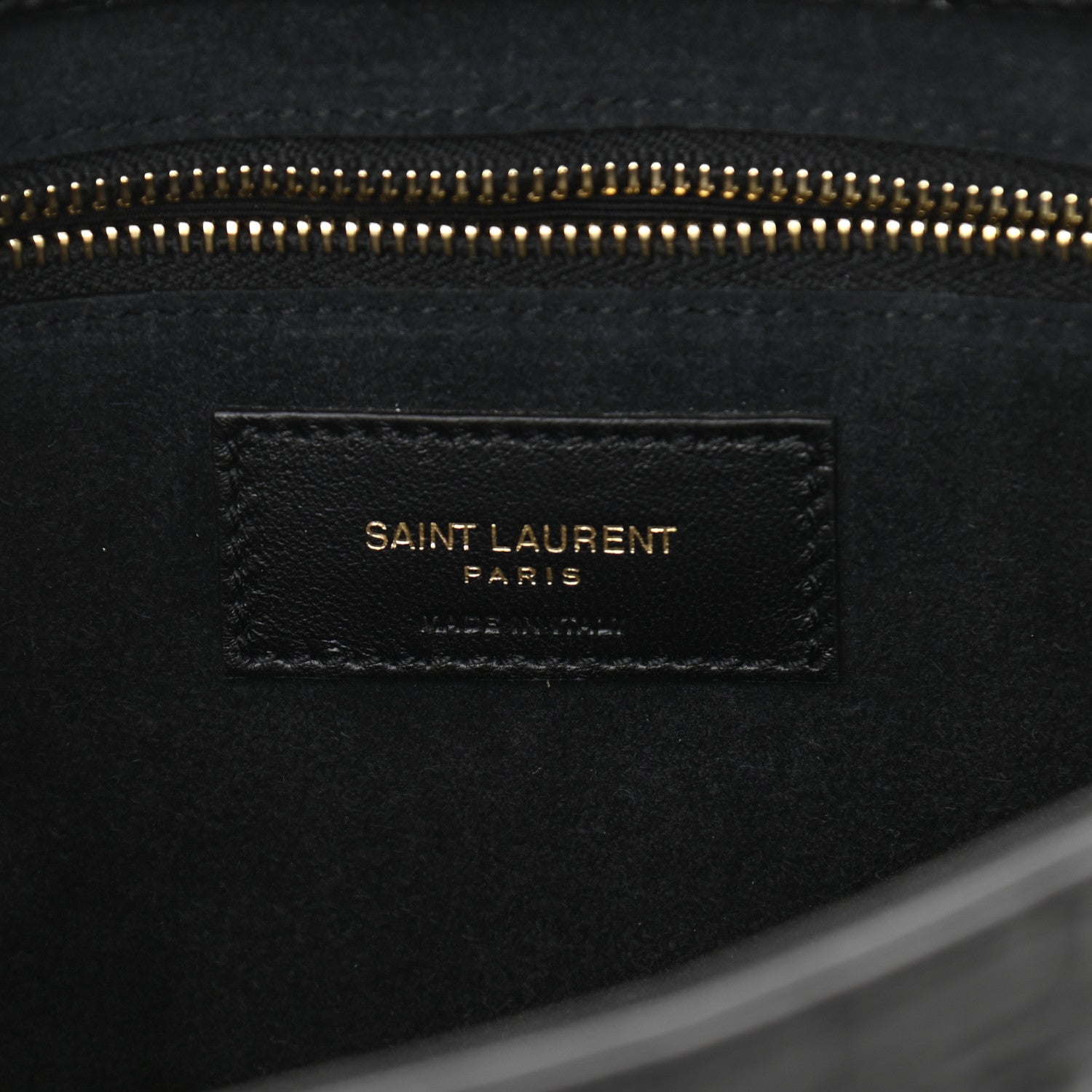 Saint Laurent Calfskin Crocodile Embossed Le 5 A 7 Hobo Black 6 of 10