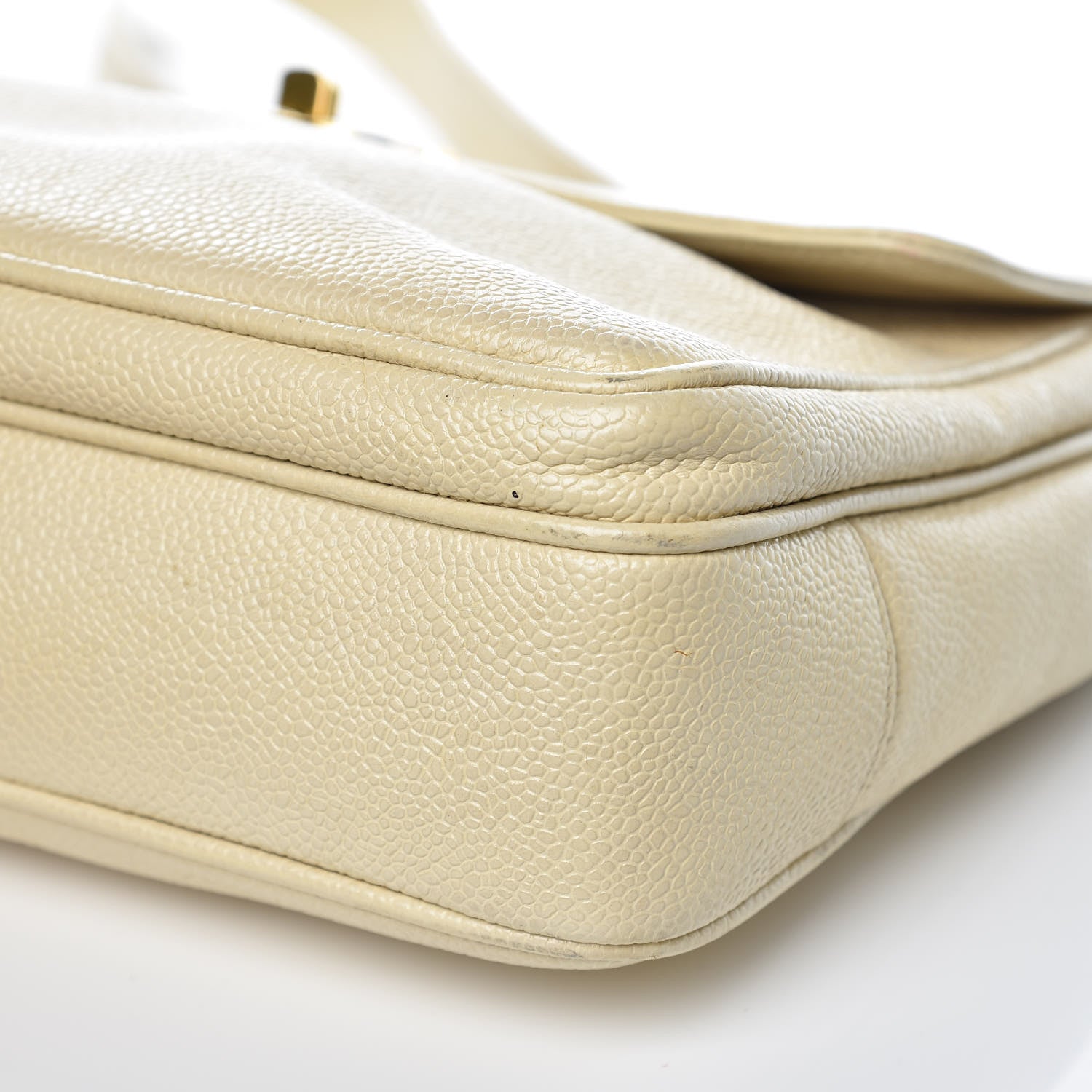 Chanel Caviar Flap Shoulder Bag Beige Clair 10 of 14