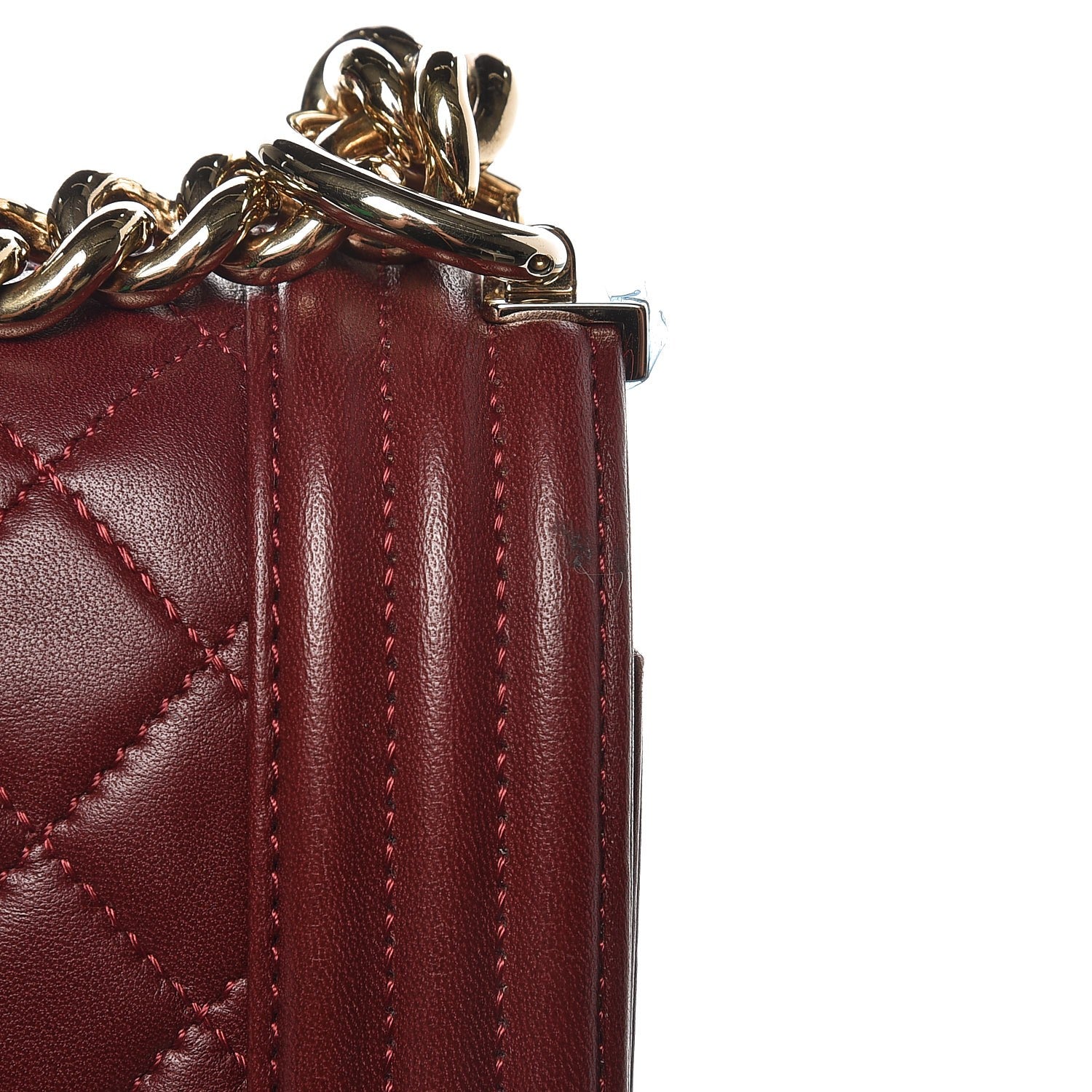 Chanel Lambskin Quilted New Medium Boy Flap Dark Red 12 of 13