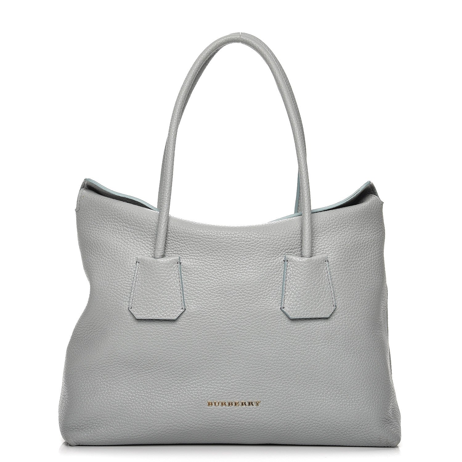 Burberry London Grainy Calfskin Medium Baynard Tote Sky Blue 1 of 10