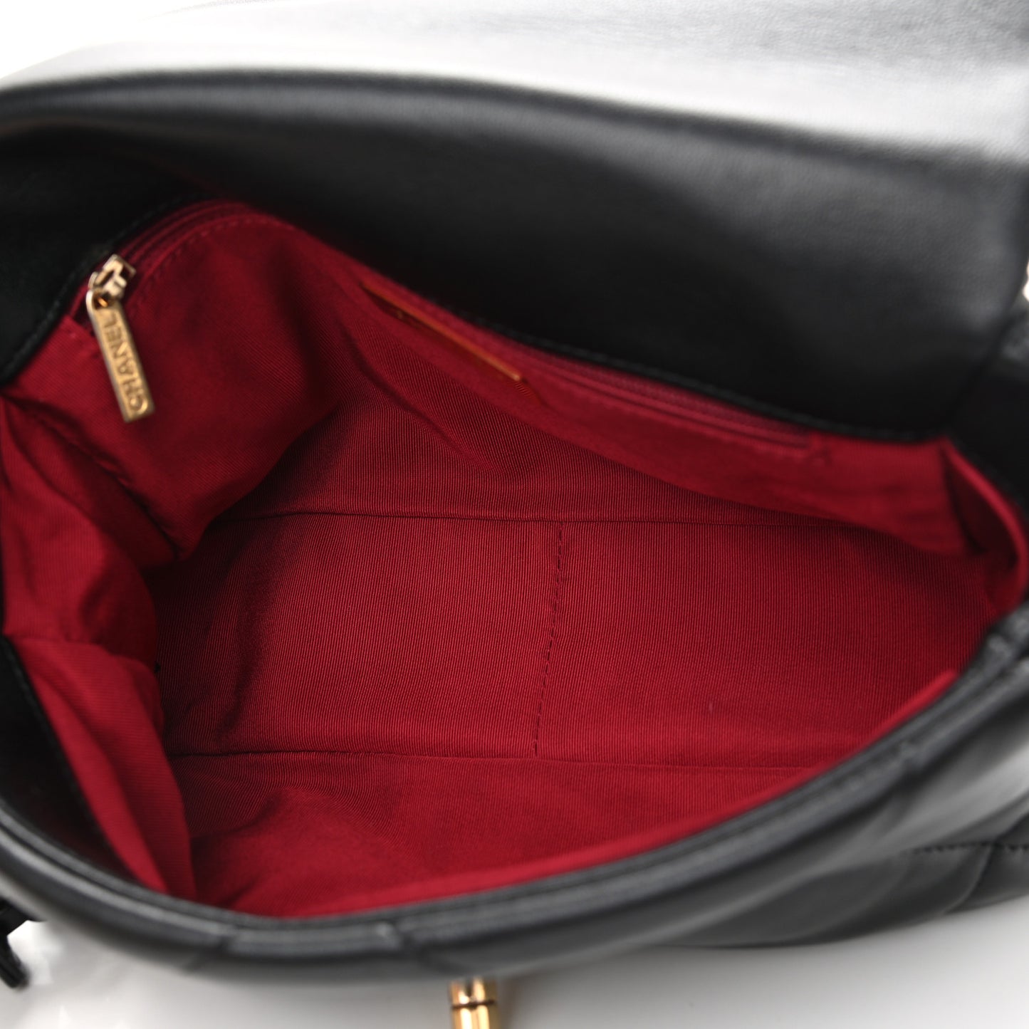 Goatskin Quilted Medium Chanel 19 Flap Black