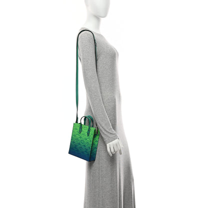 Louis Vuitton Taurillon Illusion Sac Plat XS Bleu Vert 2 of 9