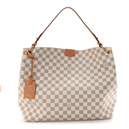 Louis Vuitton Damier Azur Graceful MM Rose Ballerine 1 of 9