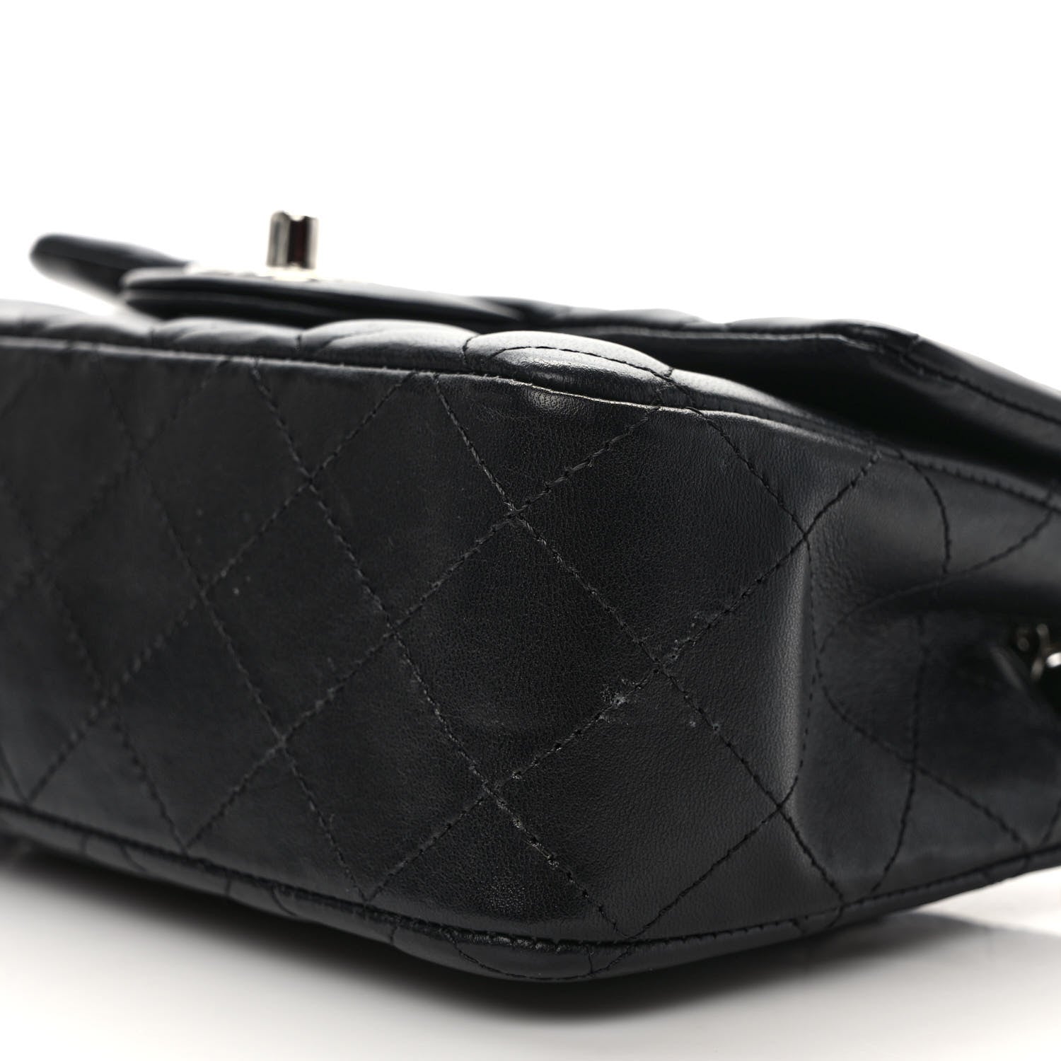 Chanel Lambskin Quilted Mini Rectangular Flap Black 9 of 10