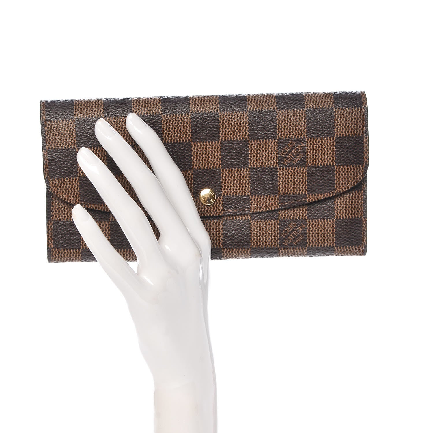 Louis Vuitton Damier Ebene Emilie Wallet 2 of 8
