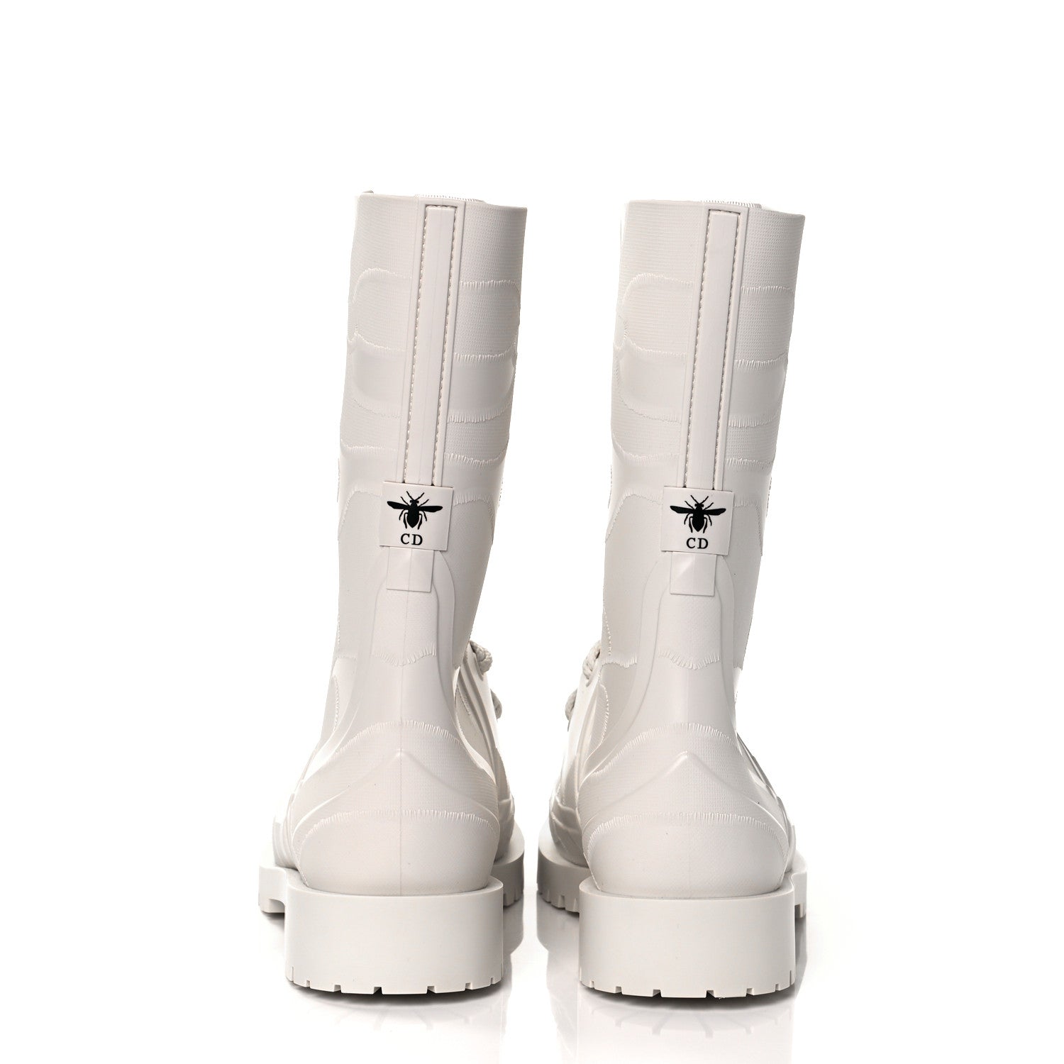 Christian Dior Rubber Camouflage Diorcamp 15mm Tall Boots 39 Off White 5 of 8