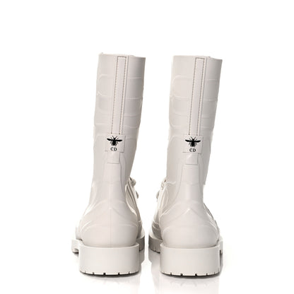 Christian Dior Rubber Camouflage Diorcamp 15mm Tall Boots 39 Off White 5 of 8