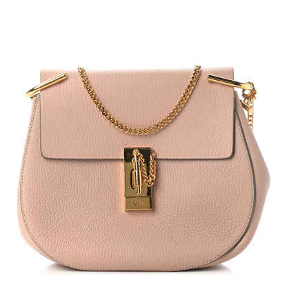 Chloe Grained Lambskin Drew Shoulder Bag Cement Pink 1 of 7