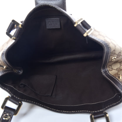 Gucci Monogram New Ladies Web Tote Dark Brown 5 of 10