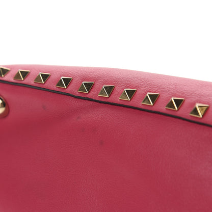 Valentino Garavani Vitello Small Rockstud Tote Fuchsia 9 of 10