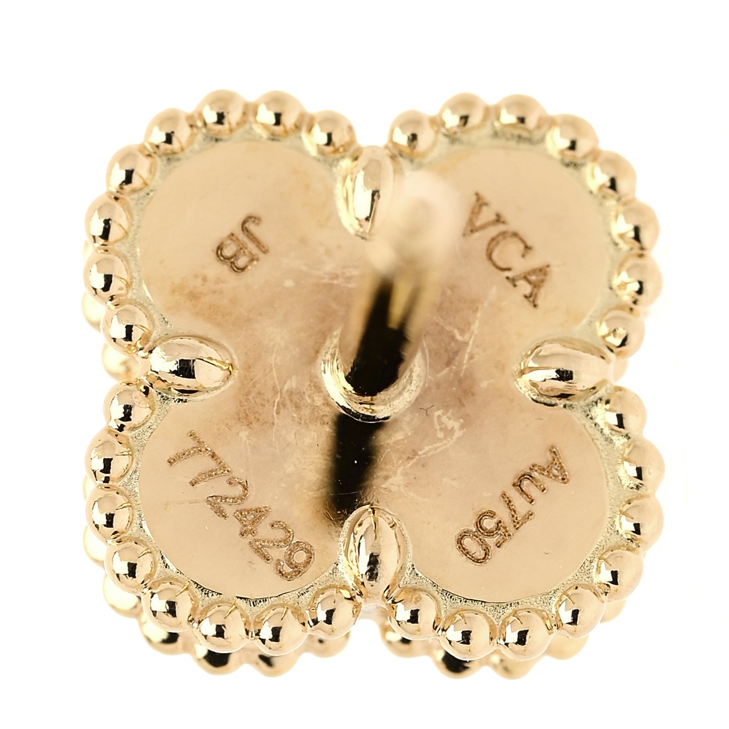 18K Yellow Gold Black Onyx Sweet Alhambra Earrings