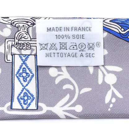 Hermes Silk Etriers Remix Twilly Gris Acier Rouge Jaune 3 of 4