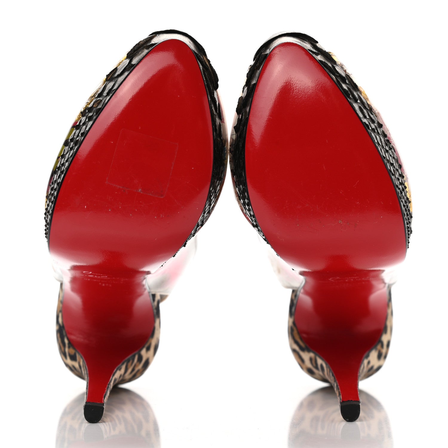 Christian Louboutin PVC Suede Winter Trash 150 Pumps 36 Leopard 5 of 12