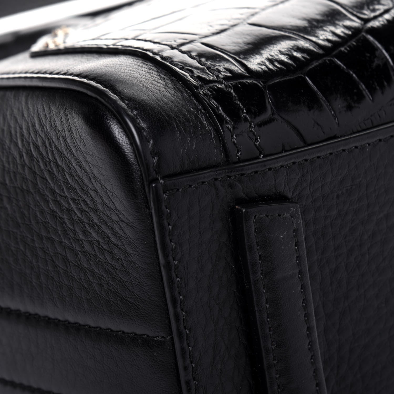 Givenchy Calfskin Crocodile Embossed Mini Antigona Black 13 of 20