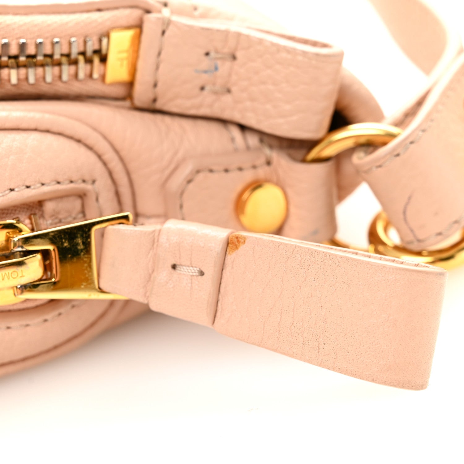 Tom Ford Pebbled Calfskin Jennifer Mini Crossbody Bag Blush Nude 12 of 13