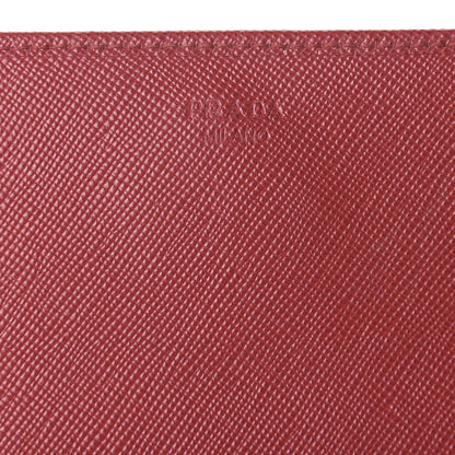 Prada Saffiano Metal Oro Chain Wallet Fuoco 8 of 11