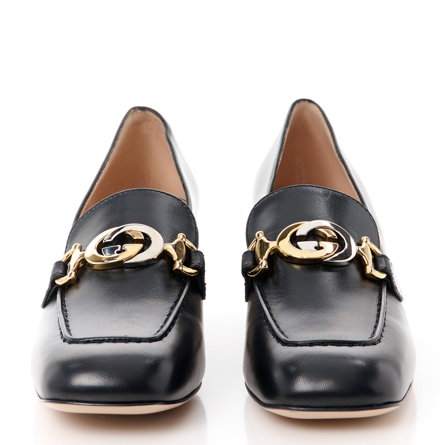 Malaga Kid Zumi Mid Heel Loafers 36.5 Black