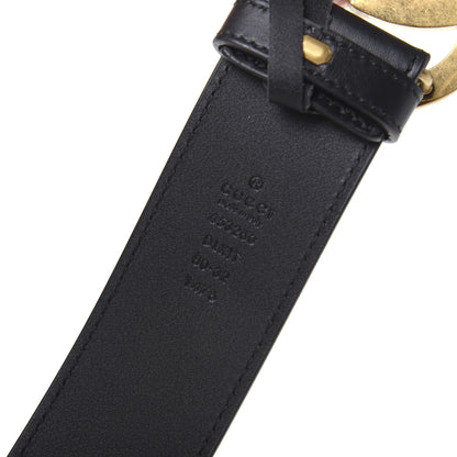 Gucci Moon Calfskin Pearl Double G 40mm Belt 80 32 Black Cream 3 of 5