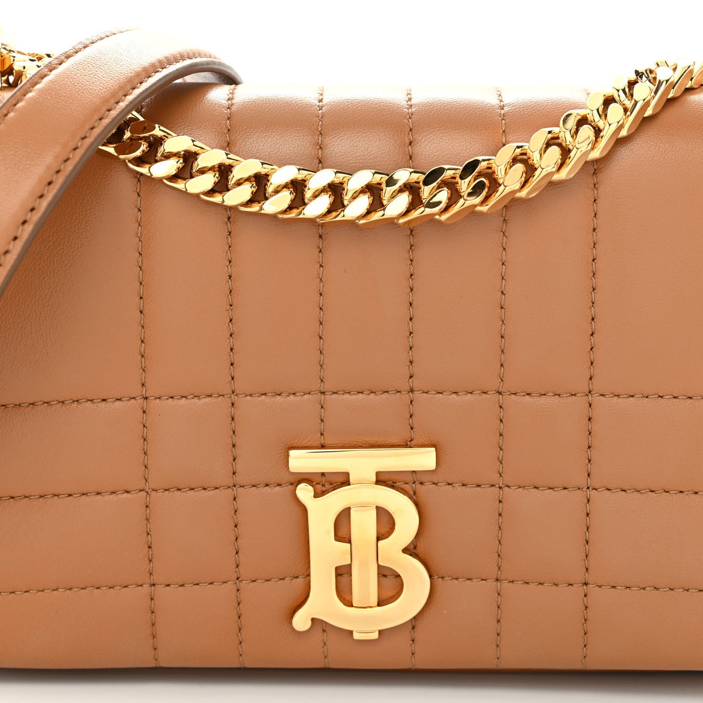 Lambskin Quilted Small Lola Bag Maple Brown
