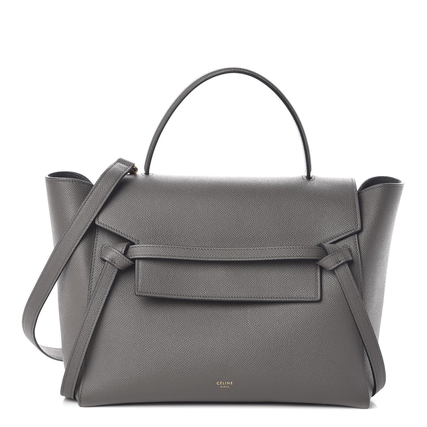 Grained Calfskin Mini Belt Bag Grey