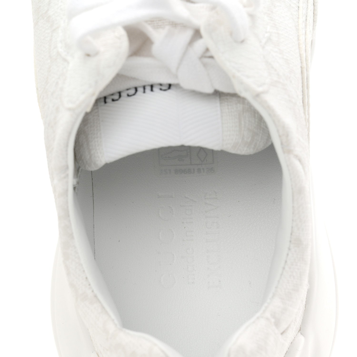 Gucci GG Supreme Monogram Womens Rhyton Sneakers 35 White 9 of 11