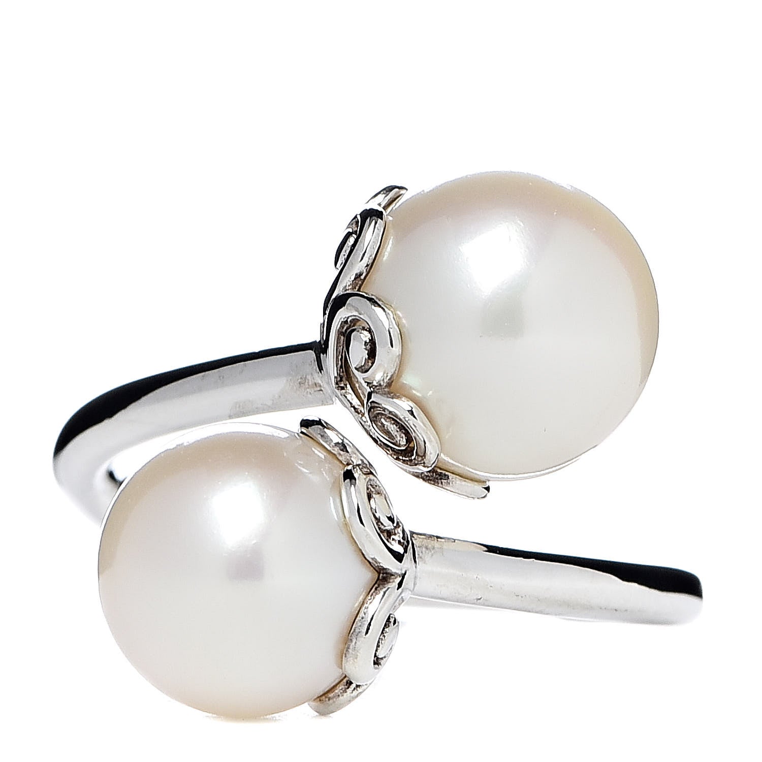 Tiffany Sterling Silver Freshwater Pearl Paloma's Venezia Goldoni Heart Ring 50 5.25 1 of 7