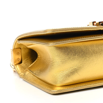 Chanel Metallic Patent Calfskin Quilted Small Boy Flap Gold 8 of 10