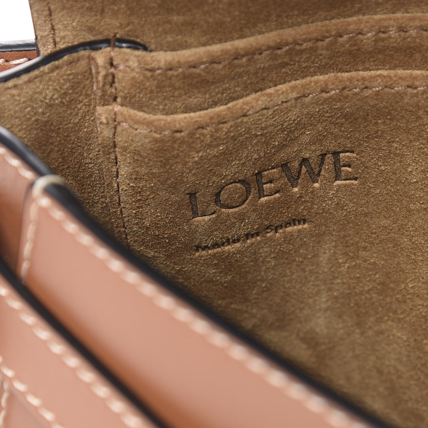 Calfskin Mini Gate Belt Bag Tan